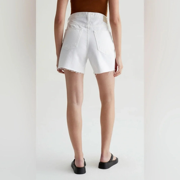 AG Clove Short HIGH-RISE BAGGY FIT in MODERN WHITE DESTRUCTED - Picture 3 of 9